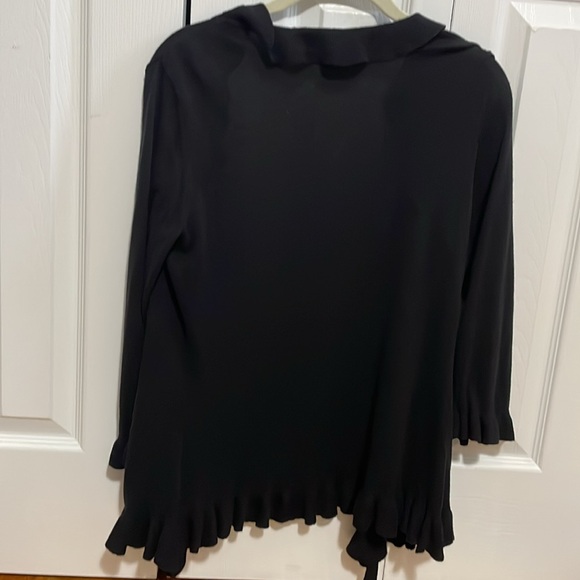 Dress Barn ruffle open front cardigan - Picture 3 of 6